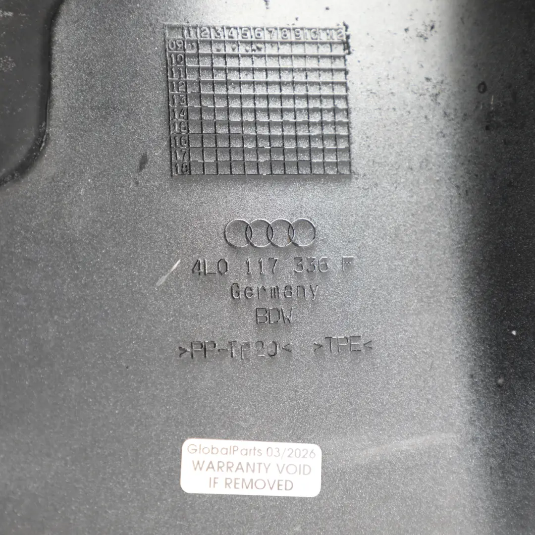 Copertura Condotto Aria Intercooler Destro 3.0 Litri per Audi Q7 4L con numero di parte 4L0117336F Audi Q7 4L Copertura Condotto Aria Intercooler Destro 3.0 Litri - SKU 4L0117336F - Numero di parte 4L0117336F
