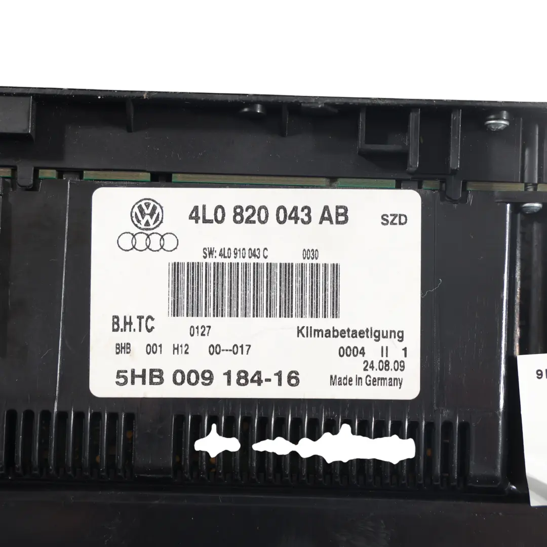 Pannello Clima Interruttore Sedile Riscaldato per Audi Q7 4L con numero di parte 4L0820043AB Audi Q7 4L Pannello Clima Interruttore Sedile Riscaldato - SKU 4L0820043AB-2 - Numero di parte 4L0820043AB