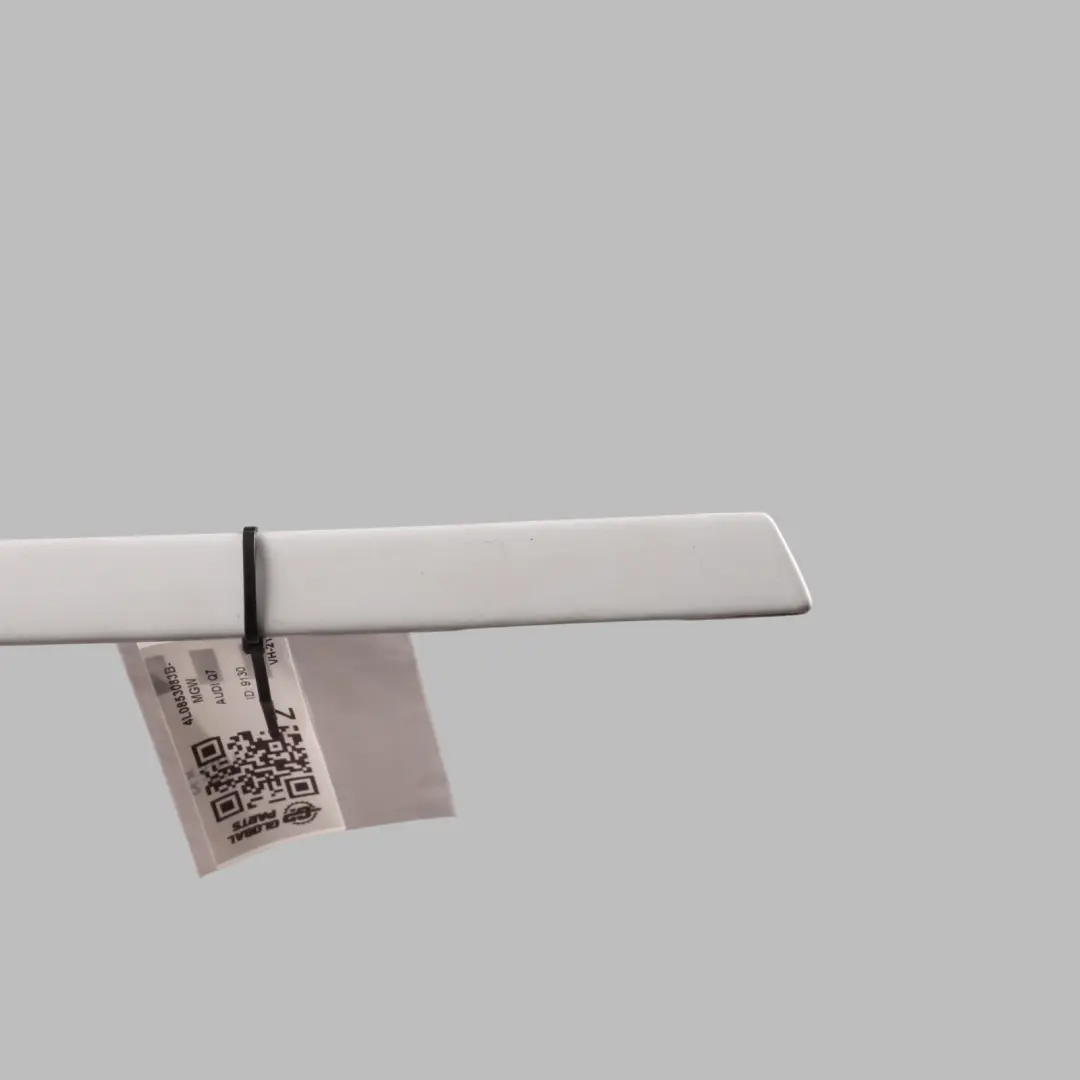 Strip Window Frame Left N/S Glacier White Pearl-S9R to Audi Q7 4L Rear with Part number 4L0853083B Audi Q7 4L Rear Strip Window Frame Left N/S Glacier White Pearl-S9R - SKU 4L0853083B-MGW - Part number 4L0853083B
