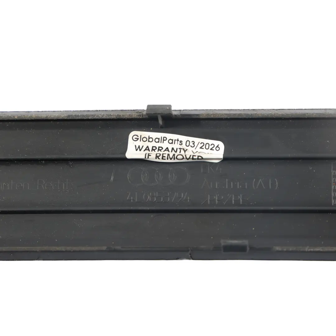 Audi Q7 4L Rear Door Entrance Trim Strip Moulding Right O/S Soul Black - SKU 4L0853794 - Part number 4L0853794