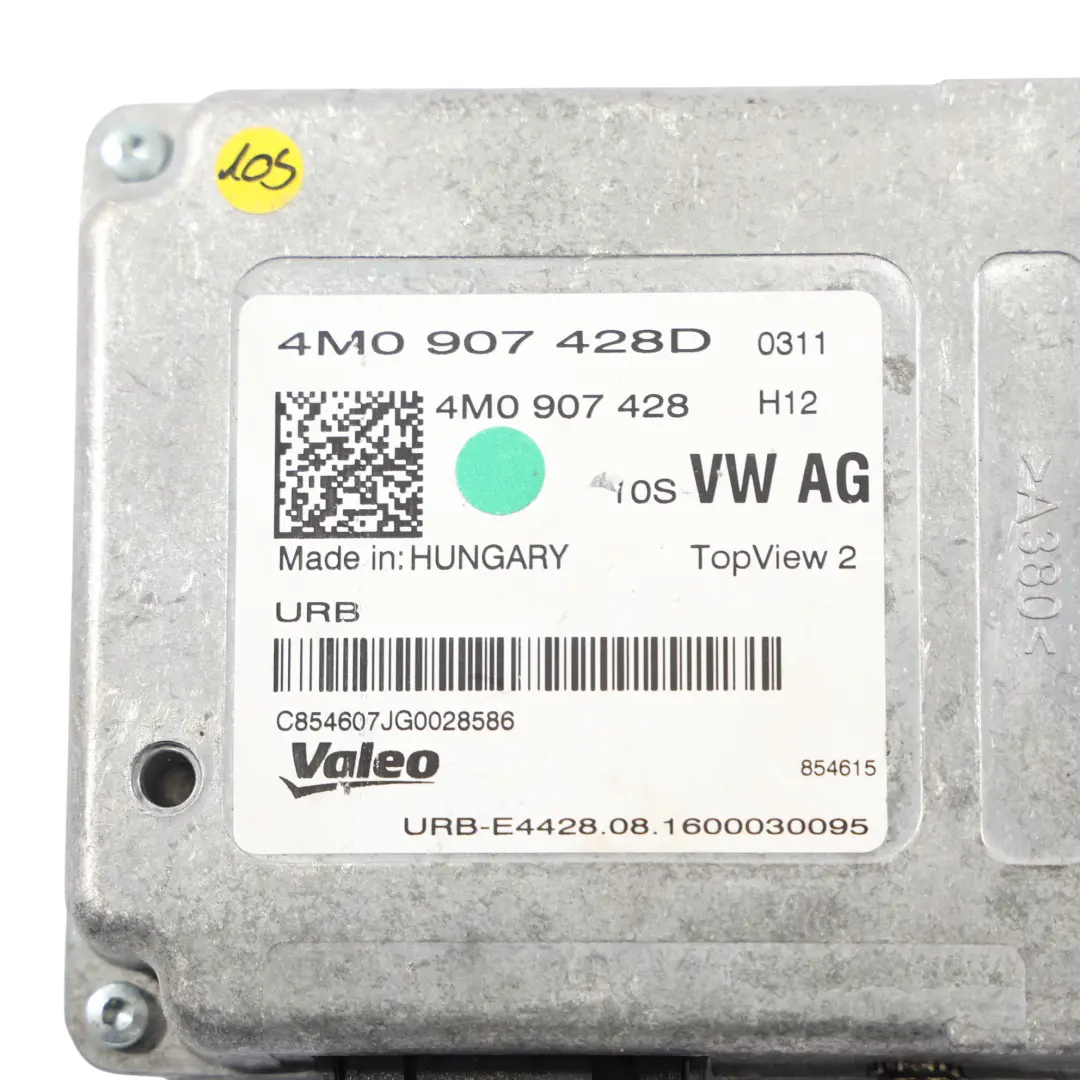 Audi A4 B9 A5 F5 Unidad Control Cámara Módulo Vista Superior - SKU 4M0907428D - Número de pieza 4M0907428D