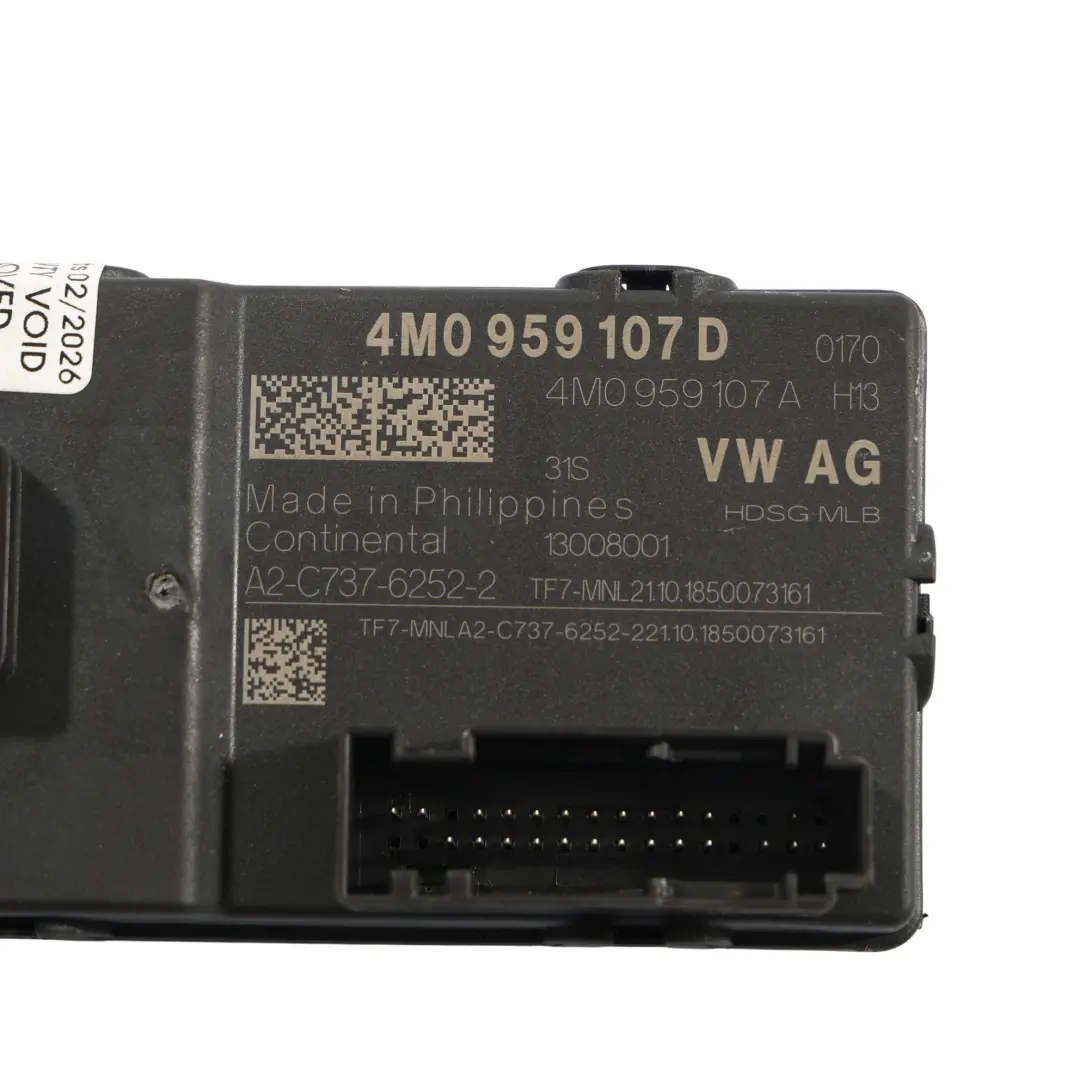 Audi A6 C8 Module De Commande Du Hayon Arrière - SKU 4M0959107D - Numéro de pièce 4M0959107D