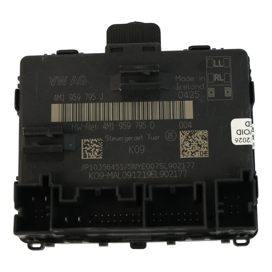 Unité Commande Porte Arrière Gauche Droite pour Audi A6 C8 A7 A8 S8 Q5 Q8 à propos du numéro de pièce 4M1959795J Audi A6 C8 A7 A8 S8 Q5 Q8 Unité Commande Porte Arrière Gauche Droite - SKU 4M1959795J - Numéro de pièce 4M1959795J