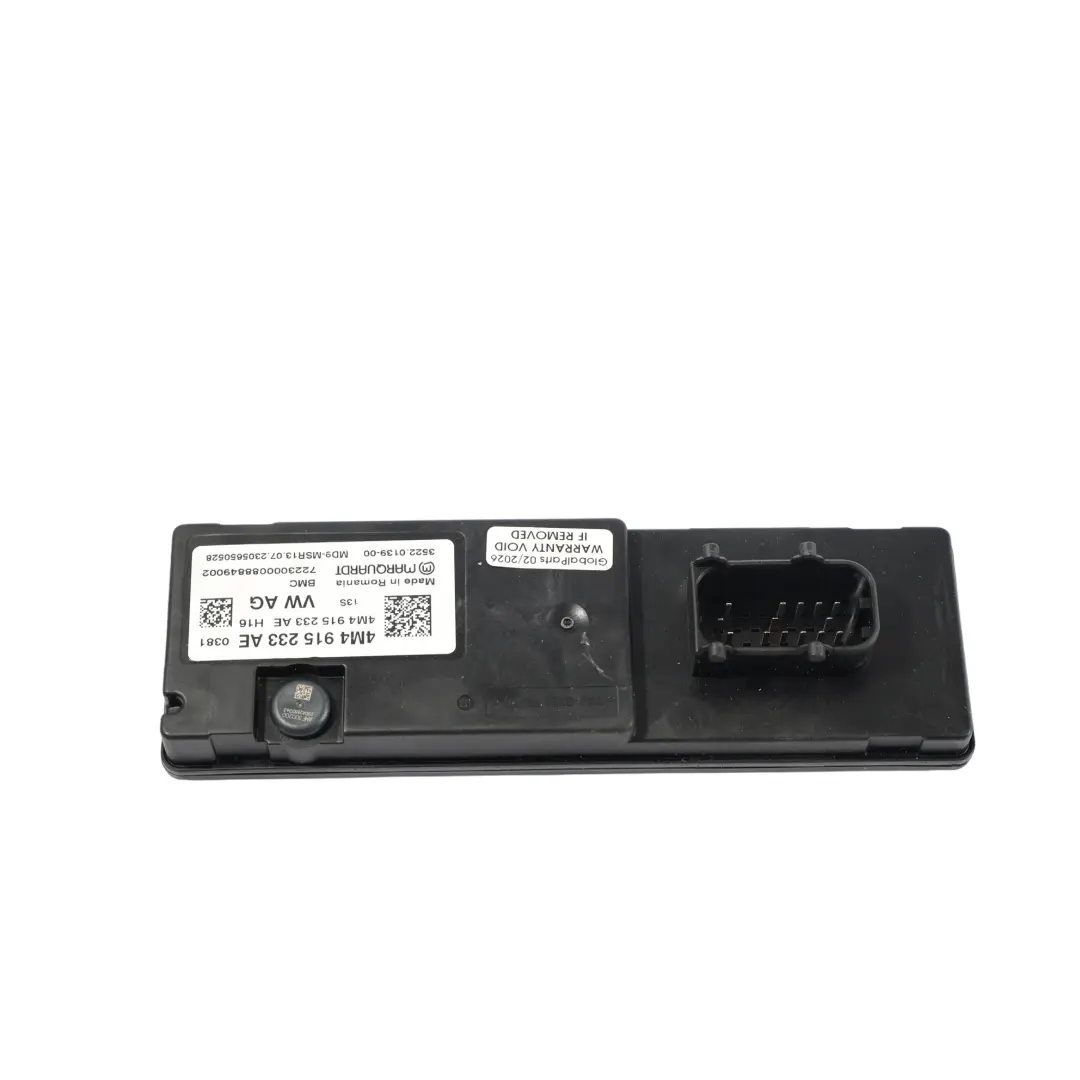 Stivale Batteria Monitoraggio Modulo Di Controllo per Audi A6 C8 con numero di parte 4M4915233AE Audi A6 C8 Stivale Batteria Monitoraggio Modulo Di Controllo - SKU 4M4915233AE - Numero di parte 4M4915233AE