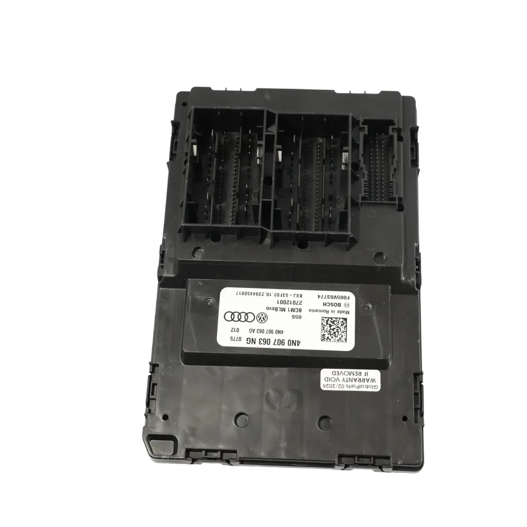 Body Control Comfort Unit Module BCM Convenience Unit ECU to Audi A6 C7 with Part number 4N0907063NG Audi A6 C7 Body Control Comfort Unit Module BCM Convenience Unit ECU - SKU 4N0907063NG - Part number 4N0907063NG