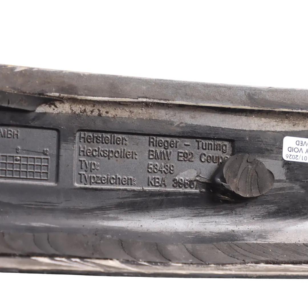 BMW E92 E93 Rear Spoiler Panel Rieger Tuning Sparkling Graphite Metallic - A22 - SKU 53439-SG - Part number 53439-SG