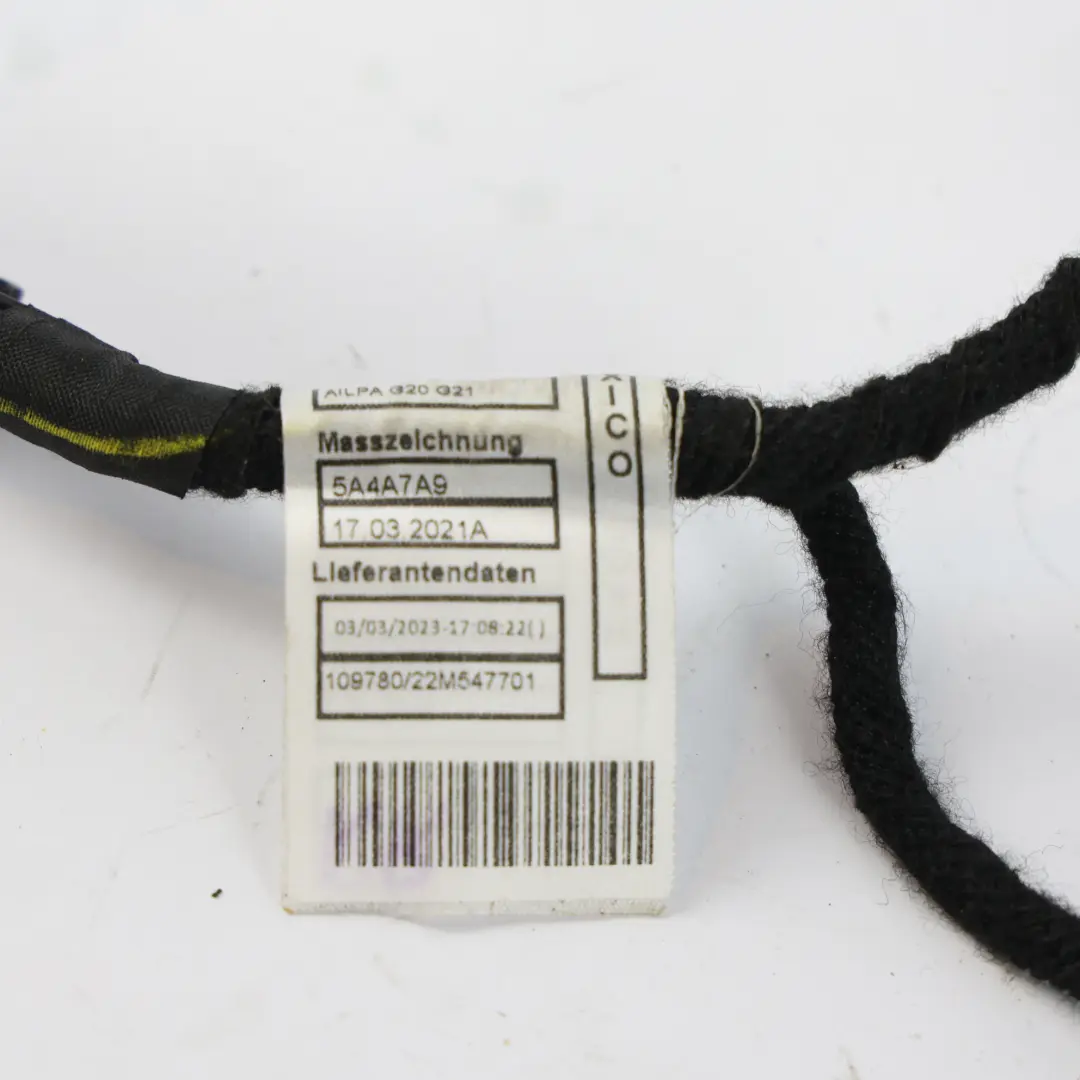 Faisceau Câblage Porte Arrière Gauche Droite pour BMW G20 G21 LCI à propos du numéro de pièce 5A4A7B1 BMW G20 G21 LCI Faisceau Câblage Porte Arrière Gauche Droite - SKU 5A4A7B1 - Numéro de pièce 5A4A7B1