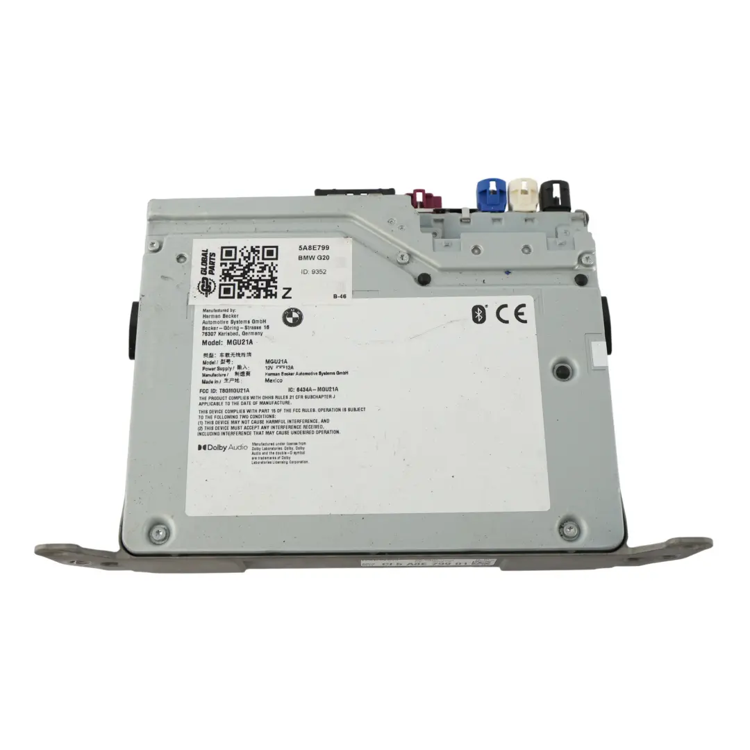 Unité Navigation Satellite Radio Multimédia pour BMW G20 à propos du numéro de pièce 5A8E799 BMW G20 Unité Navigation Satellite Radio Multimédia - SKU 5A8E799 - Numéro de pièce 5A8E799