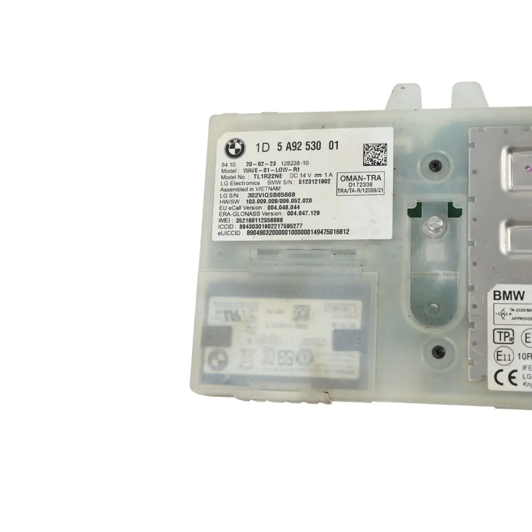 Module Unité Contrôle Antenne Aérienne Toit pour BMW G20 LCI à propos du numéro de pièce 5A92530 BMW G20 LCI Module Unité Contrôle Antenne Aérienne Toit - SKU 5A92530 - Numéro de pièce 5A92530