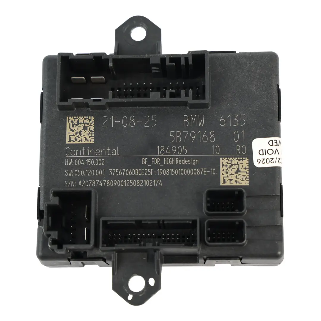 BMW F74 FDR High Redesign Türsteuergerät ECU Vorne Beifahrerseite - SKU 5B79168 - Teilenummer 5B79168