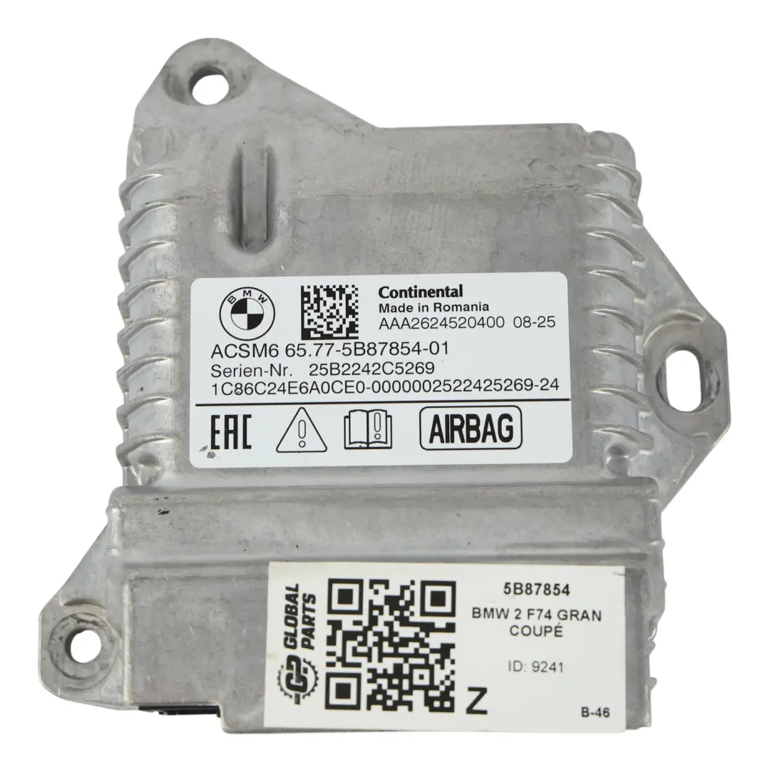 BMW F74 Gran Coupé Module De Climatisation Unité De Commande ECU - SKU 5B87854 - Numéro de pièce 5B87854