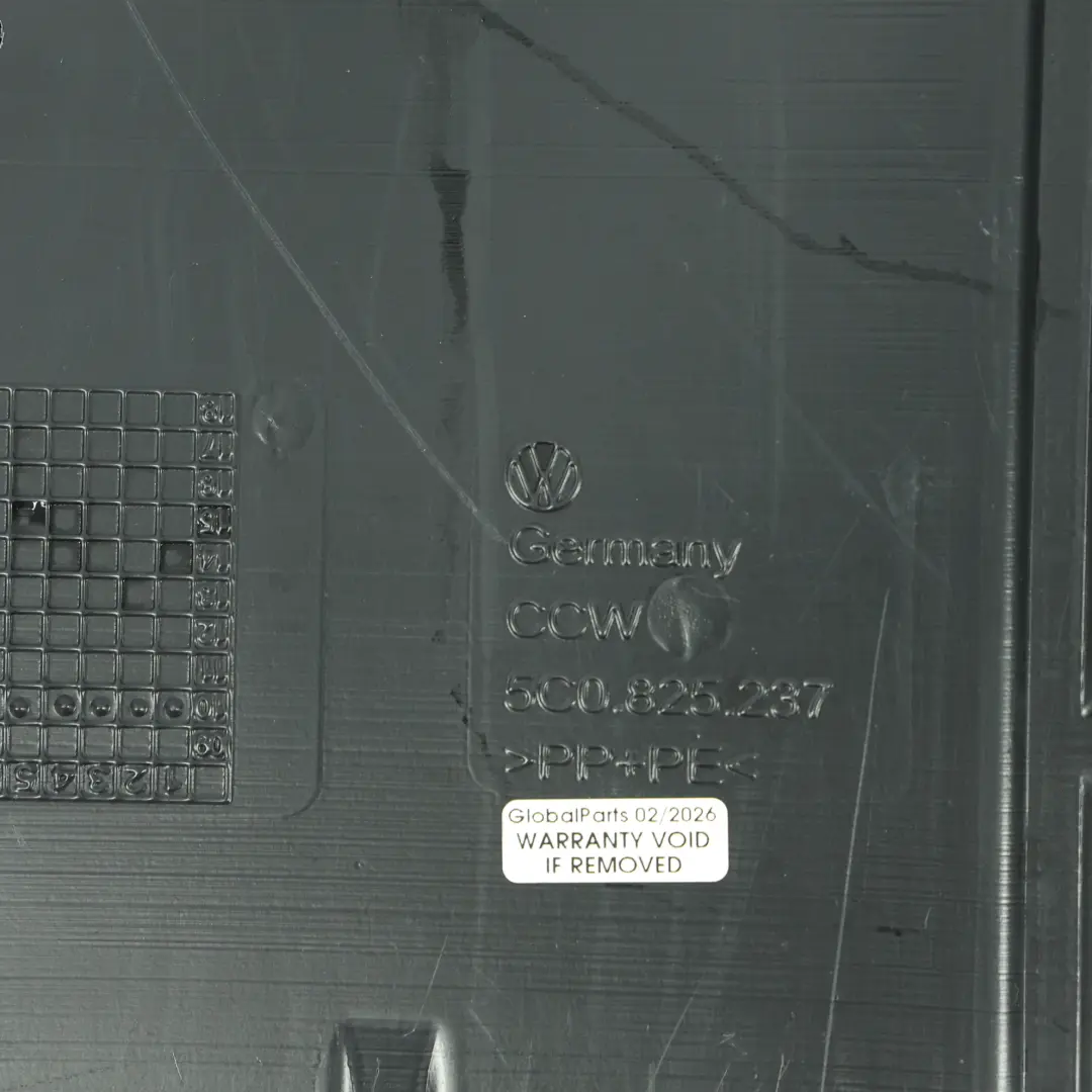 Mk6 Under Engine Undertray Splashguard Cover to Skoda Yeti VW Jetta with Part number 5C0825237 Skoda Yeti VW Jetta Mk6 Under Engine Undertray Splashguard Cover - SKU 5C0825237 - Part number 5C0825237