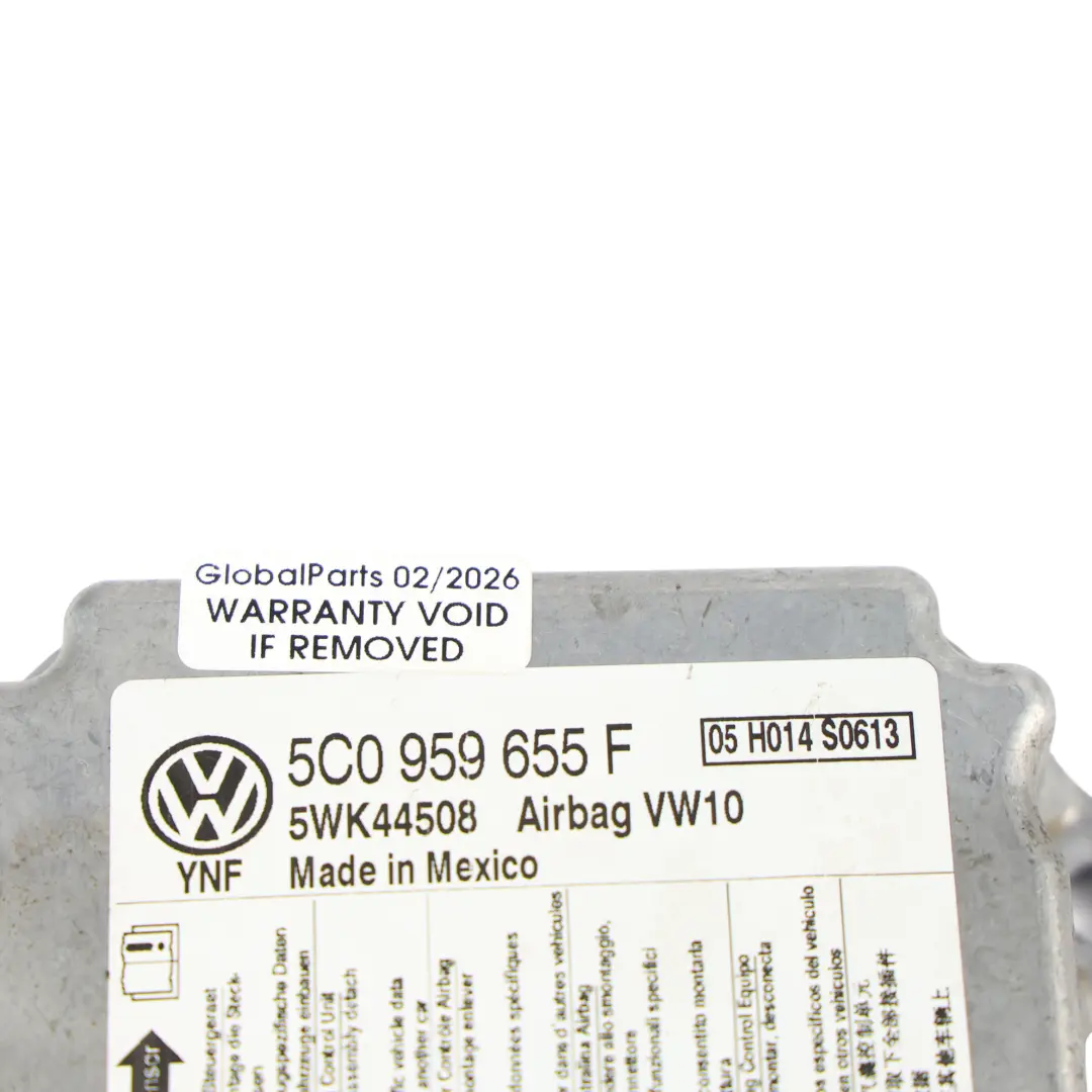 Volkswagen Jetta Mk6 A6 Moduł Sterownik Poduszek Powietrznych - SKU 5C0959655F - Numer Części 5C0959655F