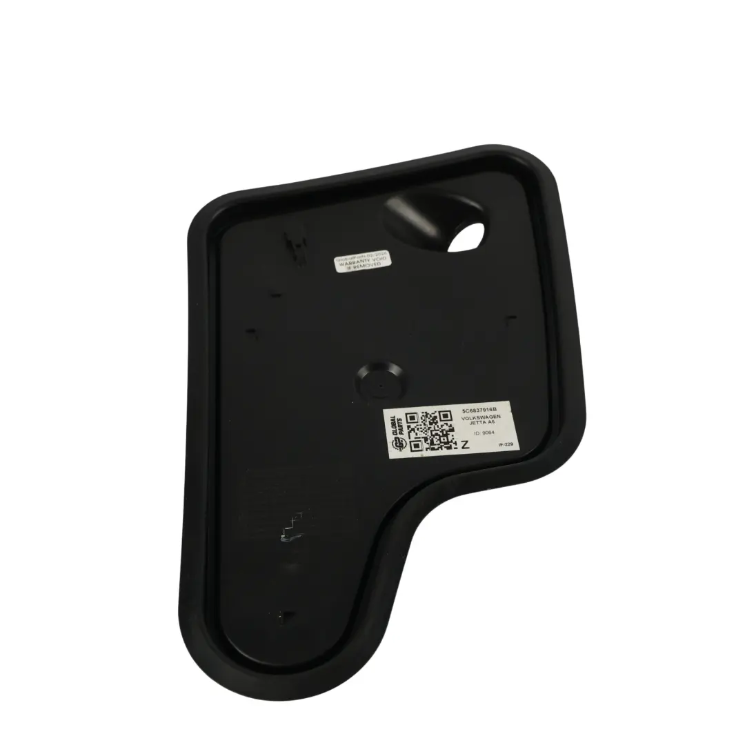 Coperchio Foro Di Accesso Porta Piastra Anteriore Destra per VW Jetta VI con numero di parte 5C6837916B VW Jetta VI Coperchio Foro Di Accesso Porta Piastra Anteriore Destra - SKU 5C6837916B - Numero di parte 5C6837916B