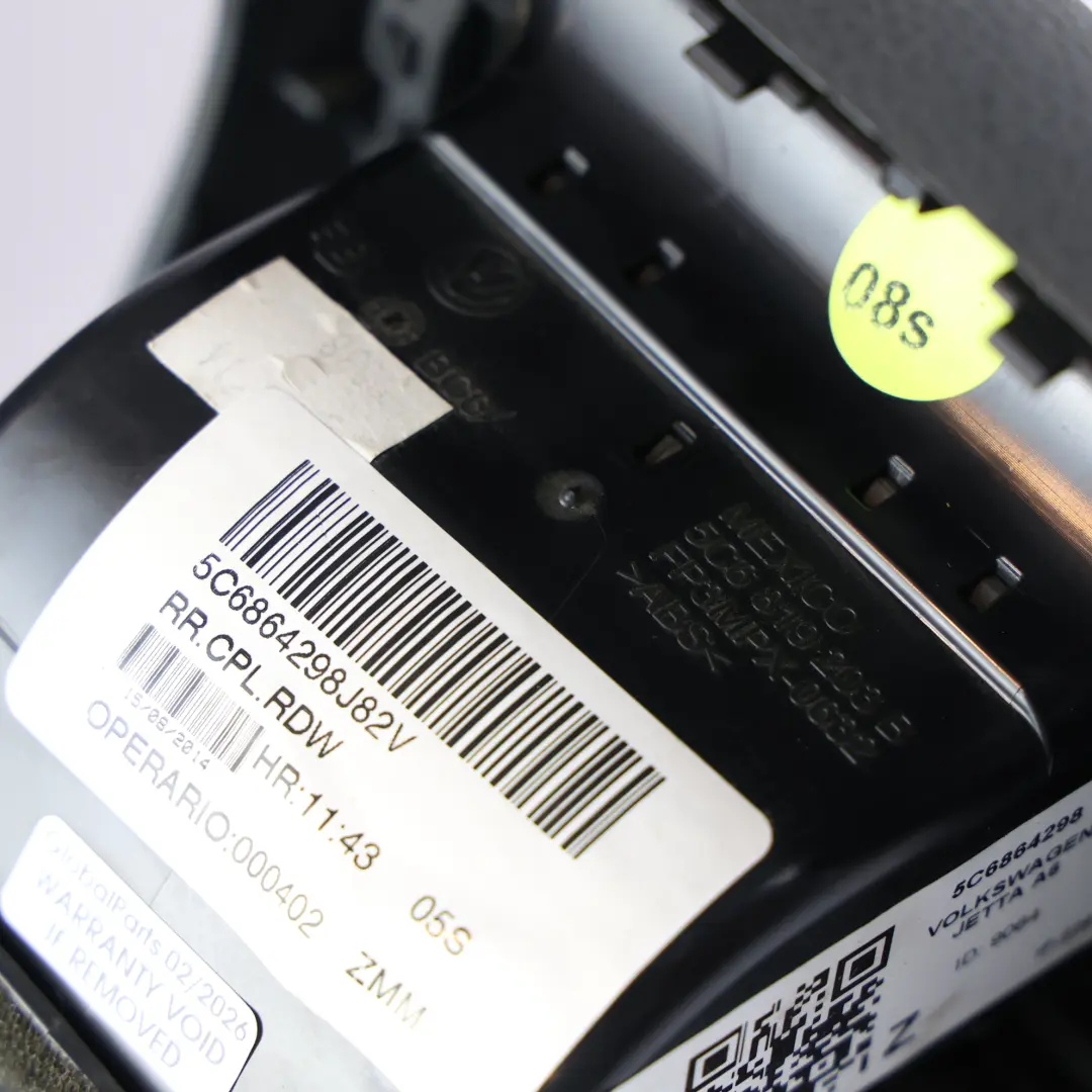 VW Volkswagen Jetta A6 Buse De Sortie Air De Console Centrale Arrière - SKU 5C6864298 - Numéro de pièce 5C6864298