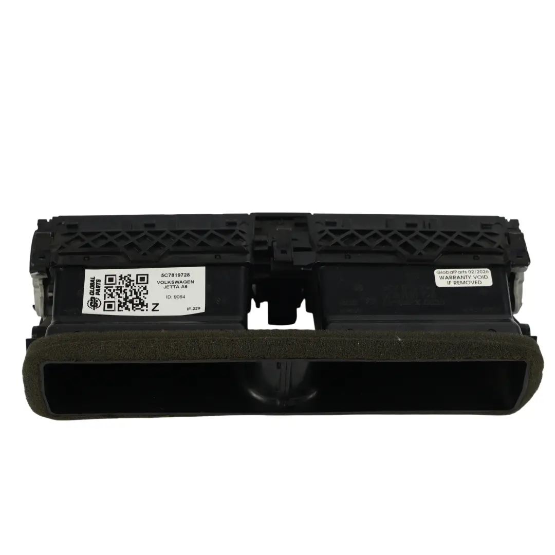 VW Volkswagen Jetta A6 Mk6 Dashboard Air Vent Nozzle Trim Center Black - SKU 5C7819728 - Part number 5C7819728