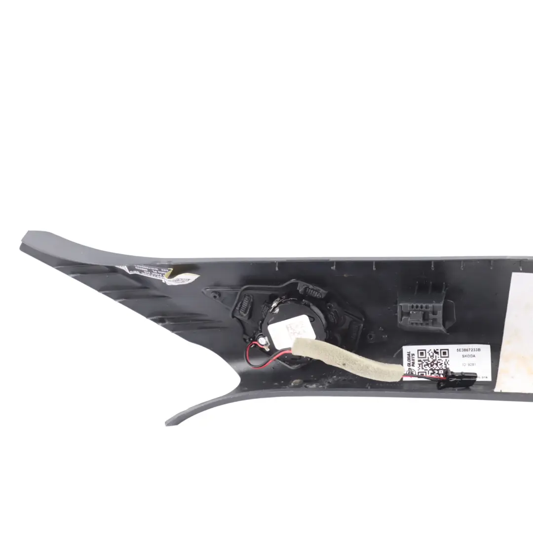 Mk4 A-Pillar Trim Cover Panel Strip Moulding Left N/S to Skoda Octavia with Part number 5E3867233B Skoda Octavia Mk4 A-Pillar Trim Cover Panel Strip Moulding Left N/S - SKU 5E3867233B - Part number 5E3867233B