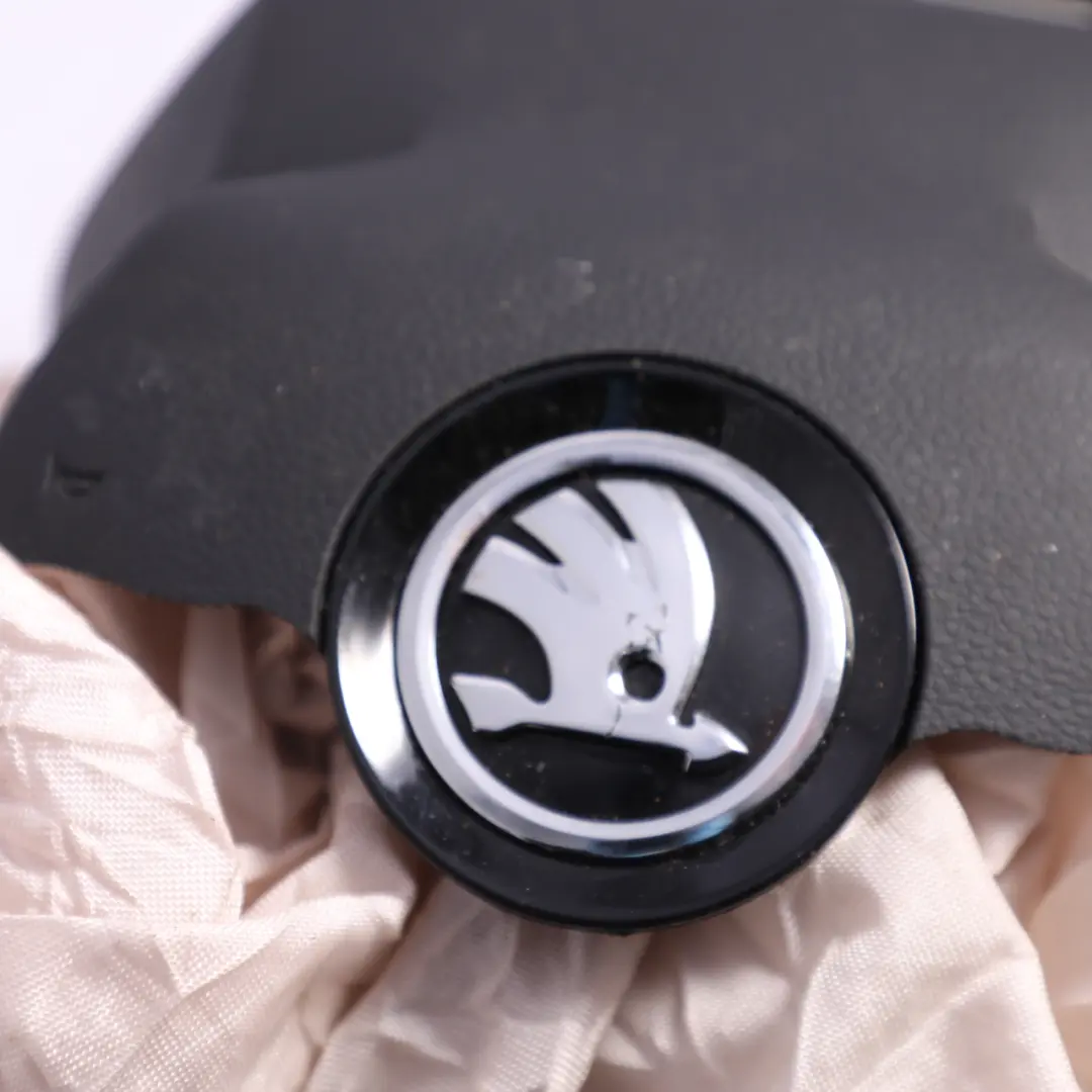 Skoda Octavia Mk4 Steering Wheel Air Module Unit Satin Black DAMAGED - SKU 5E3880201AA-1 - Part number 5E3880201AA