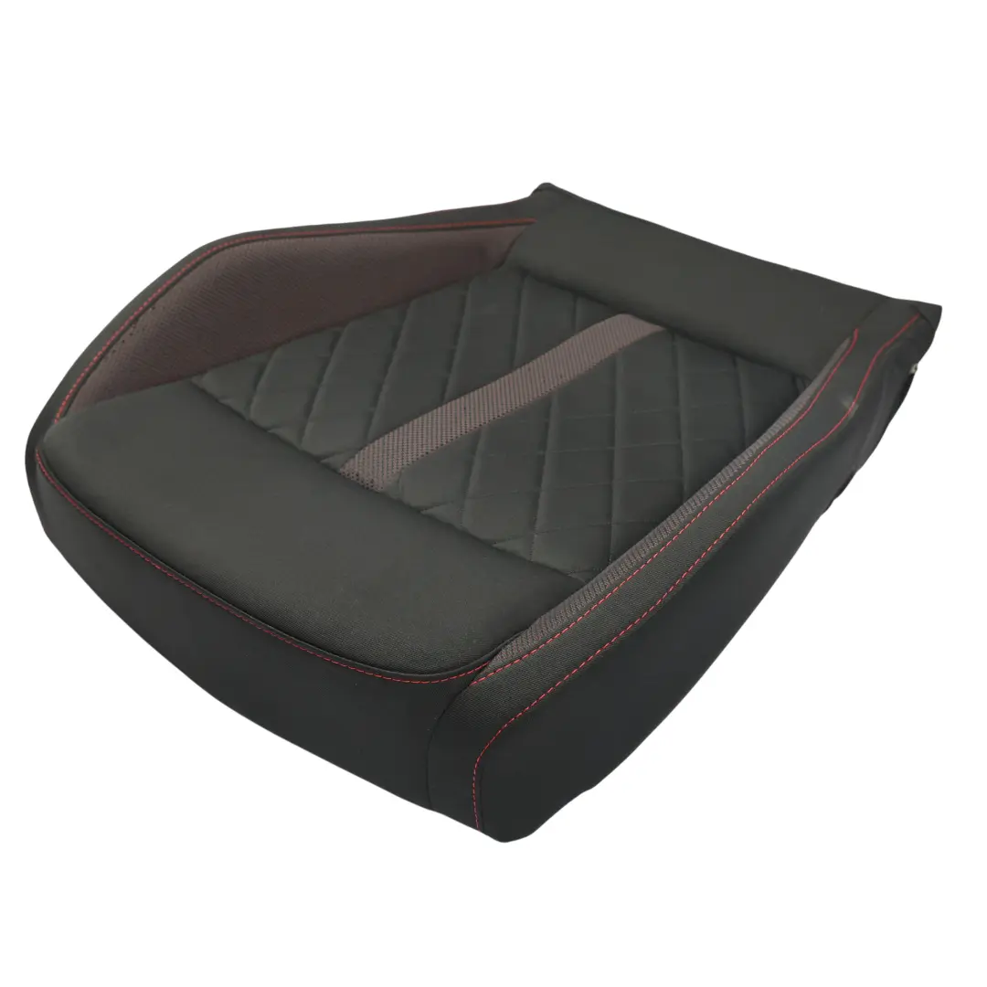 Skoda Octavia Mk4 NX VRS Funda Delantero Calefactable Izquierdo Tela Negro/Rojo - SKU 5E3881405L - Número de pieza 5E3881405L