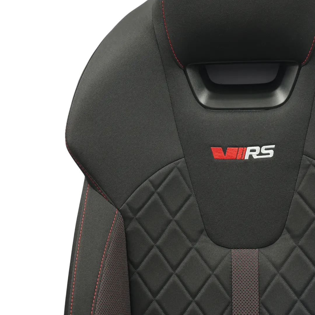 Mk4 NX VRS Oparcie Fotela Przód Lewe Materiał Czarno-Czerwone do Skoda Octavia o numerze 5E3881805KT Skoda Octavia Mk4 NX VRS Oparcie Fotela Przód Lewe Materiał Czarno-Czerwone - SKU 5E3881805KT - Numer Części 5E3881805KT