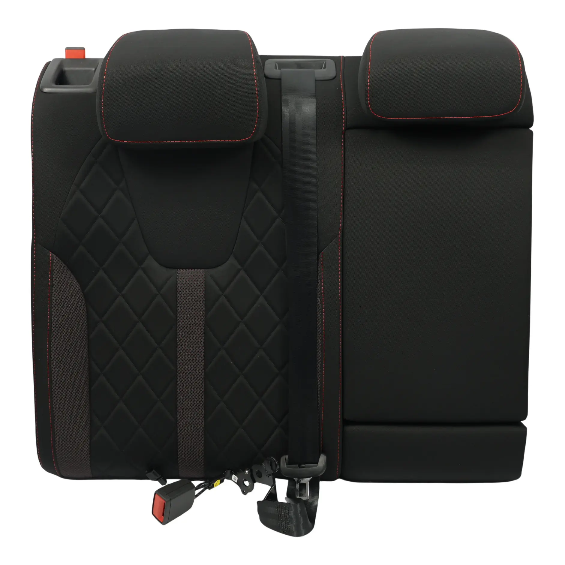 Skoda Octavia IV Respaldo Trasero Derecho Funda Alcantara Tela Negra