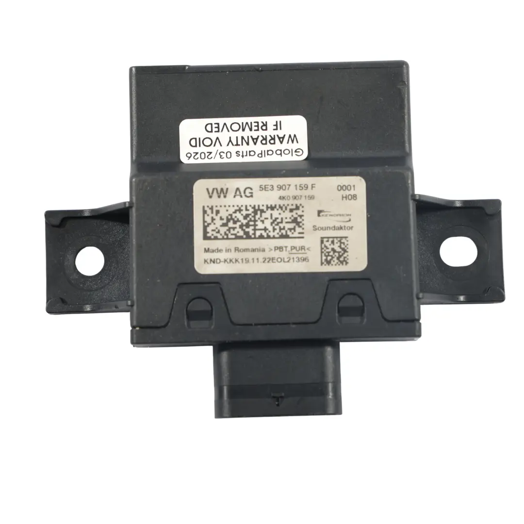 Impact Sound Control Module Unit ECU to Skoda Octavia IV with Part number 5E3907159F Skoda Octavia IV Impact Sound Control Module Unit ECU - SKU 5E3907159F - Part number 5E3907159F