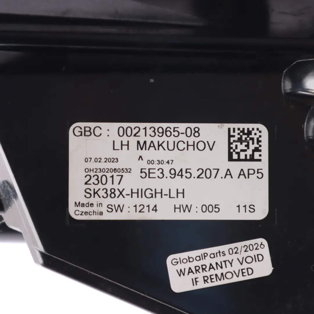 Tail Light Rear Lamp LED Outer Left N/S to Skoda Octavia VR with Part number 5E3945207A Skoda Octavia VR Tail Light Rear Lamp LED Outer Left N/S - SKU 5E3945207A - Part number 5E3945207A