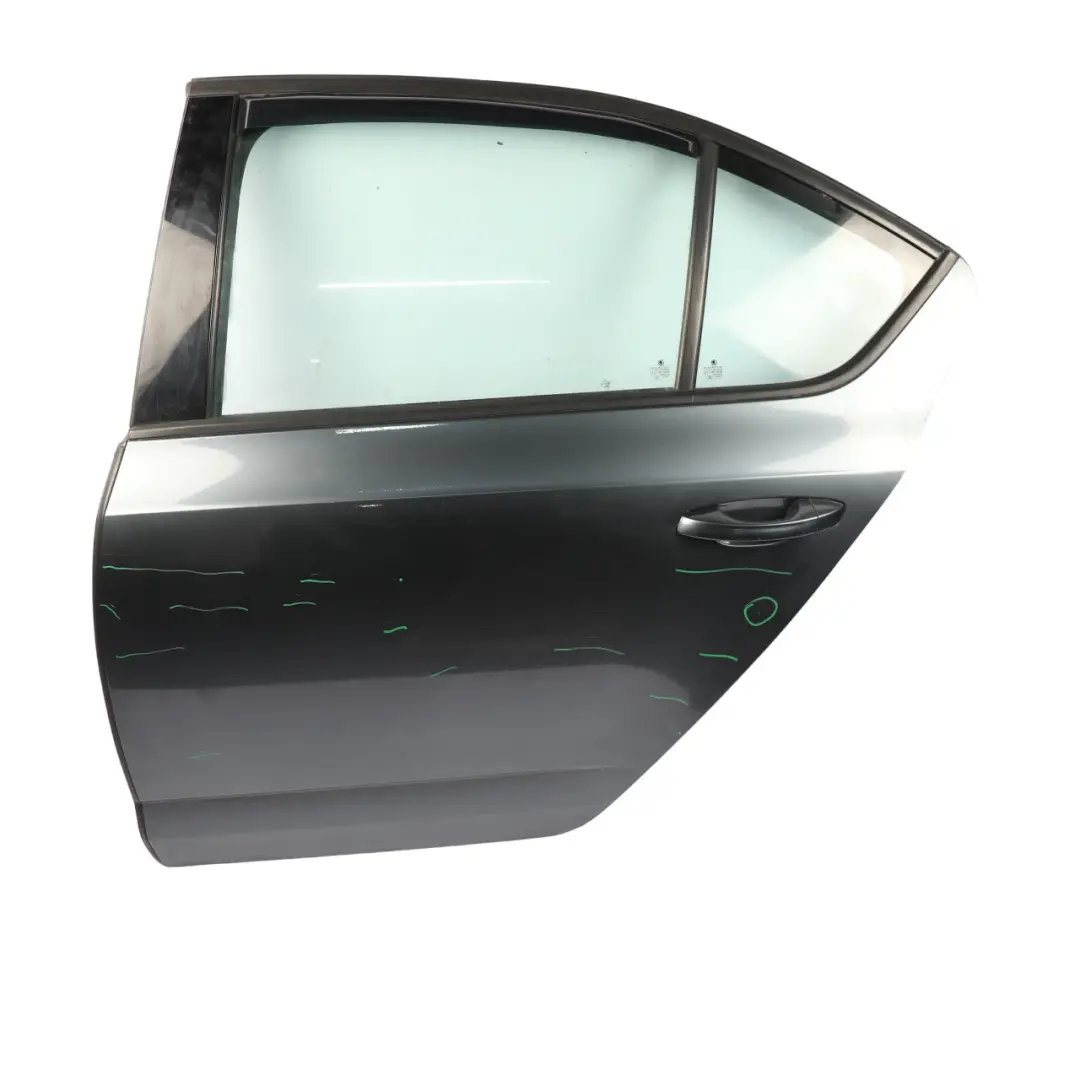 Mk3 Saloon Door Rear Left N/S Covering Metal Grey Metallic - F7Y to Skoda Octavia with Part number 5E5833055B Skoda Octavia Mk3 Saloon Door Rear Left N/S Covering Metal Grey Metallic - F7Y - SKU 5E5833055B-MEGR - Part number 5E5833055B