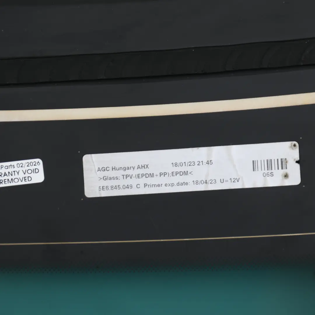 Skoda Octavia Mk3 Saloon Window Glass Heated Rear Boot Trunk Tailgate Glazing - SKU 5E6845049C - Part number 5E6845049C