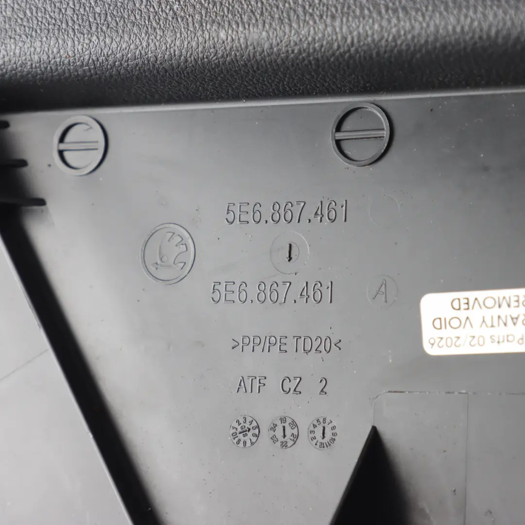 Luggage Compartment Stowage Box Black Left N/S to Skoda Octavia VR with Part number 5E6867461A Skoda Octavia VR Luggage Compartment Stowage Box Black Left N/S - SKU 5E6867461A - Part number 5E6867461A