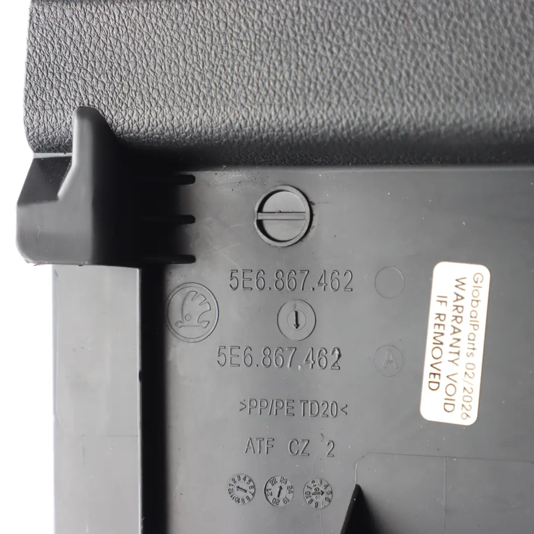 Luggage Compartment Stowage Box Black Right O/S to Skoda Octavia VR with Part number 5E6867462A Skoda Octavia VR Luggage Compartment Stowage Box Black Right O/S - SKU 5E6867462A - Part number 5E6867462A