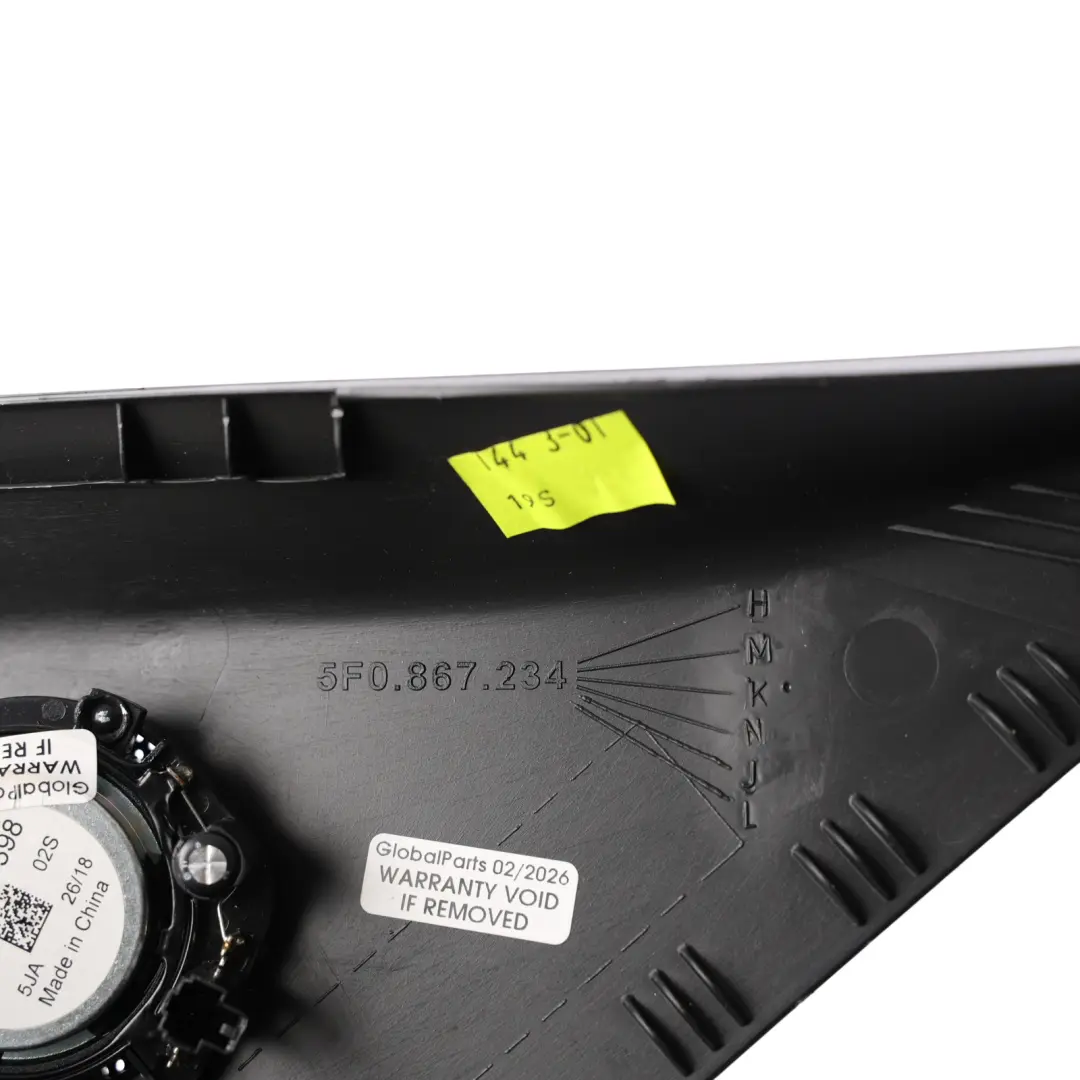 Seat Leon 5F Osłona Górna Słupka A Czarna Przednia Prawa - SKU 5F0867234K - Numer Części 5F0867234K