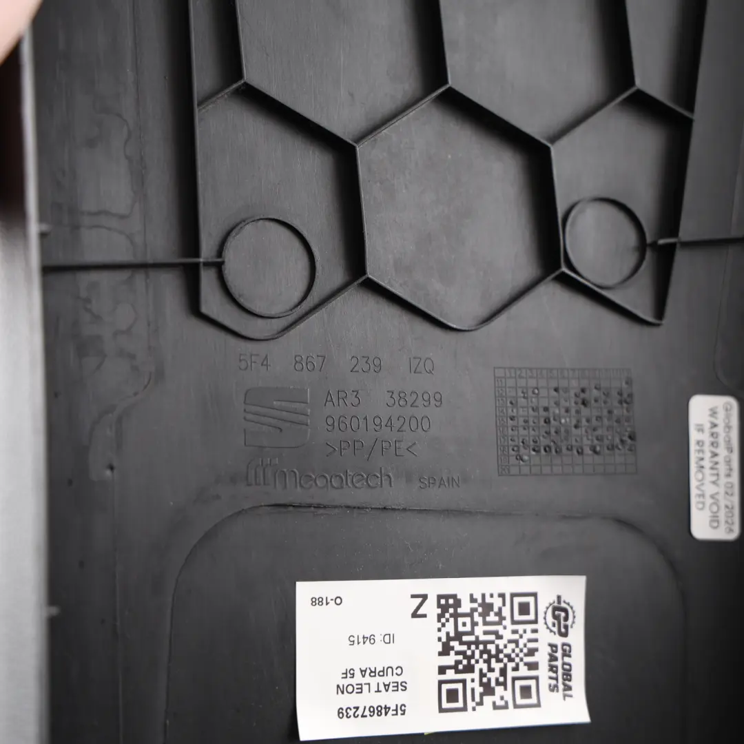 5F 5Dr B Pillar Lower Trim Cover Panel Black Left N/S to Seat Leon with Part number 5F4867239 Seat Leon 5F 5Dr B Pillar Lower Trim Cover Panel Black Left N/S - SKU 5F4867239 - Part number 5F4867239