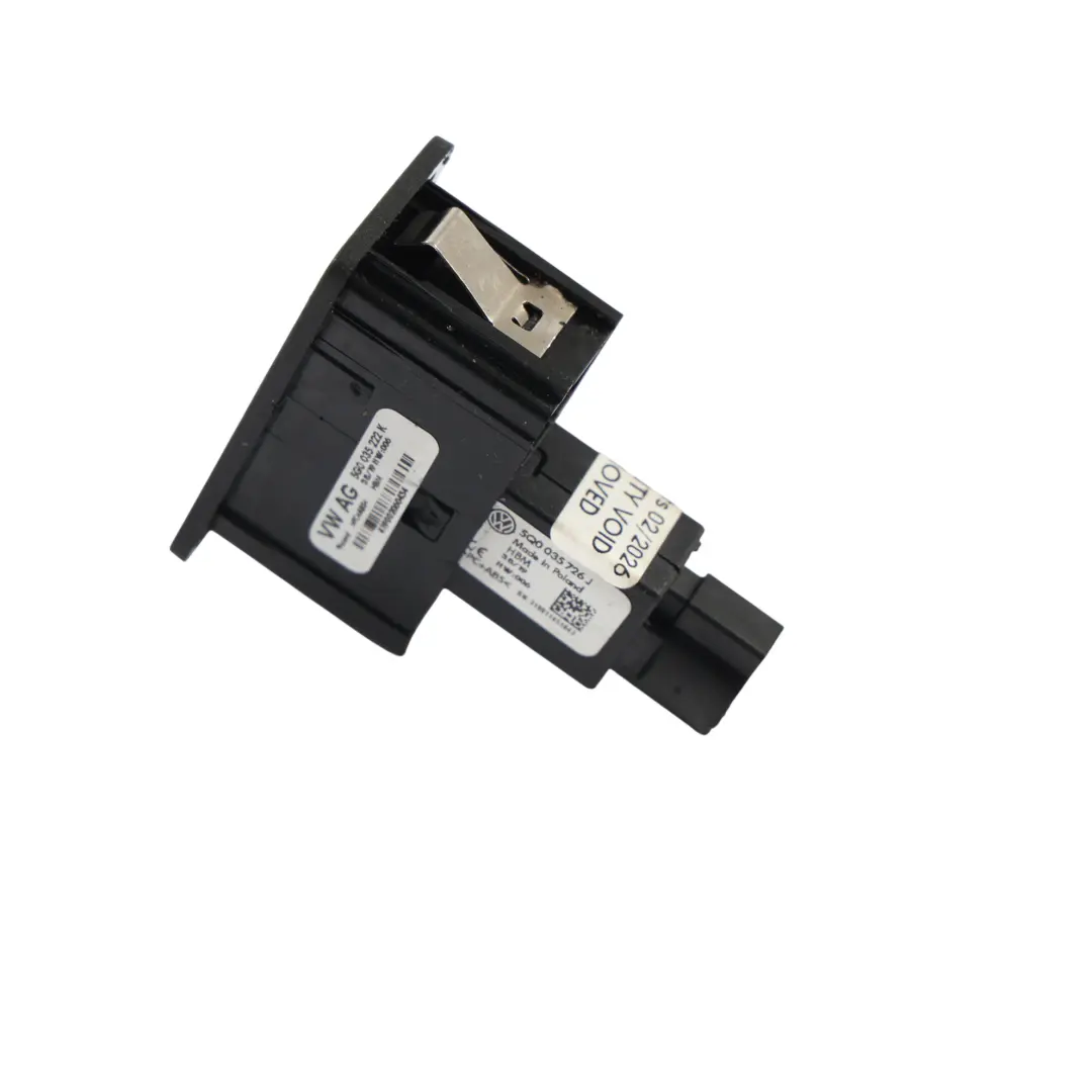 Conexión USB Toma Puerto Salida para Volkswagen Golf Mk7 con número de pieza 5G0035222K Volkswagen Golf Mk7 Conexión USB Toma Puerto Salida - SKU 5G0035222K - Número de pieza 5G0035222K
