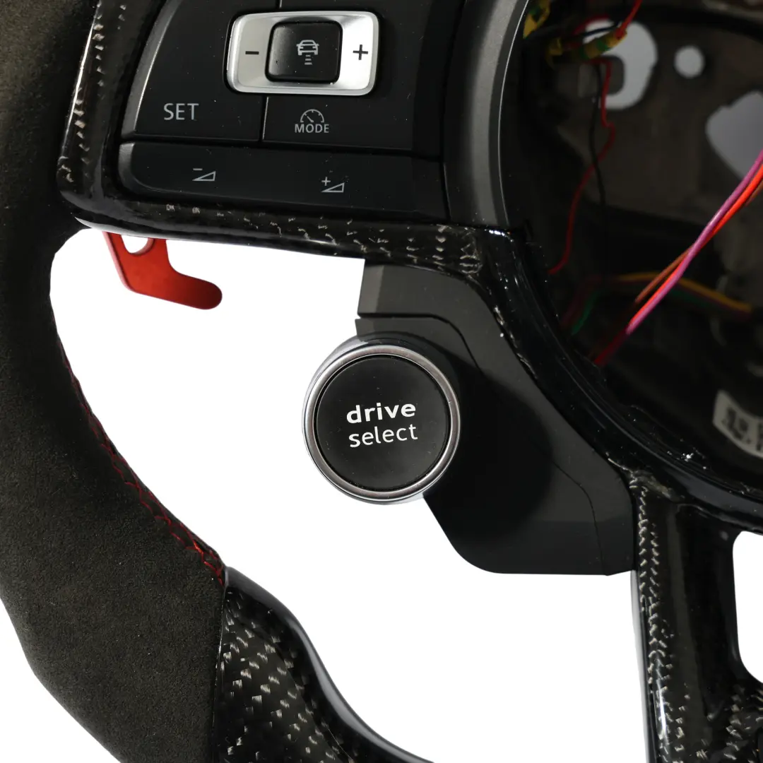 5G GTI Steering Wheel Carbon Flat Bottom LED Alcantara to VW Volkswagen Golf MK7 with Part number 5G0419091HJ VW Volkswagen Golf MK7 5G GTI Steering Wheel Carbon Flat Bottom LED Alcantara - SKU 5G0419091HJ-1 - Part number 5G0419091HJ