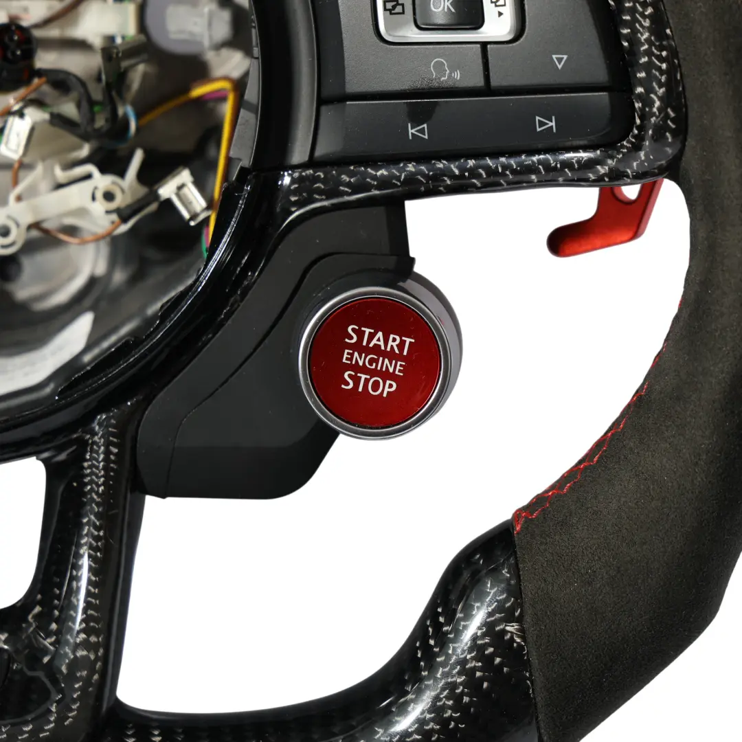 VW Volkswagen Golf MK7 5G GTI Volante Carbono Fondo Plano LED Alcantara - SKU 5G0419091HJ-1 - Número de pieza 5G0419091HJ