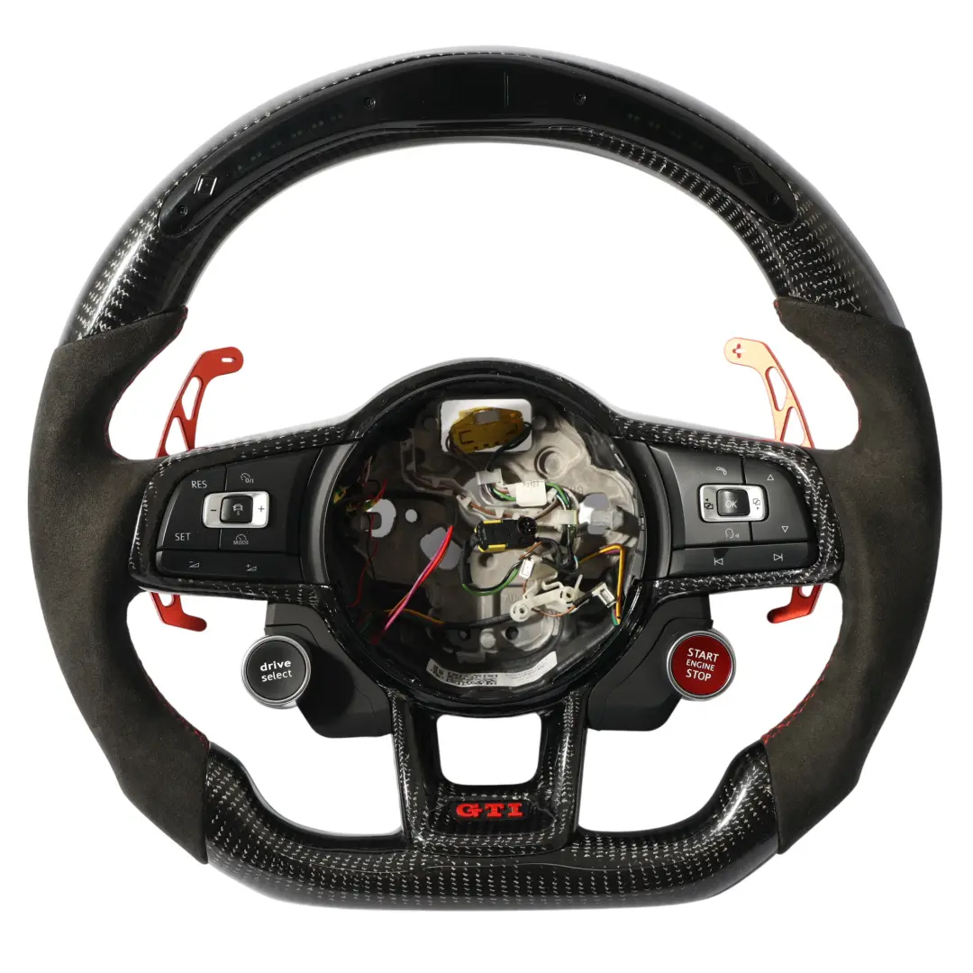 5G GTI Lenkrad Carbon Flacher Boden LED Alcantara für VW Volkswagen Golf MK7 mit Teilenummer 5G0419091HJ VW Volkswagen Golf MK7 5G GTI Lenkrad Carbon Flacher Boden LED Alcantara - SKU 5G0419091HJ-1 - Teilenummer 5G0419091HJ
