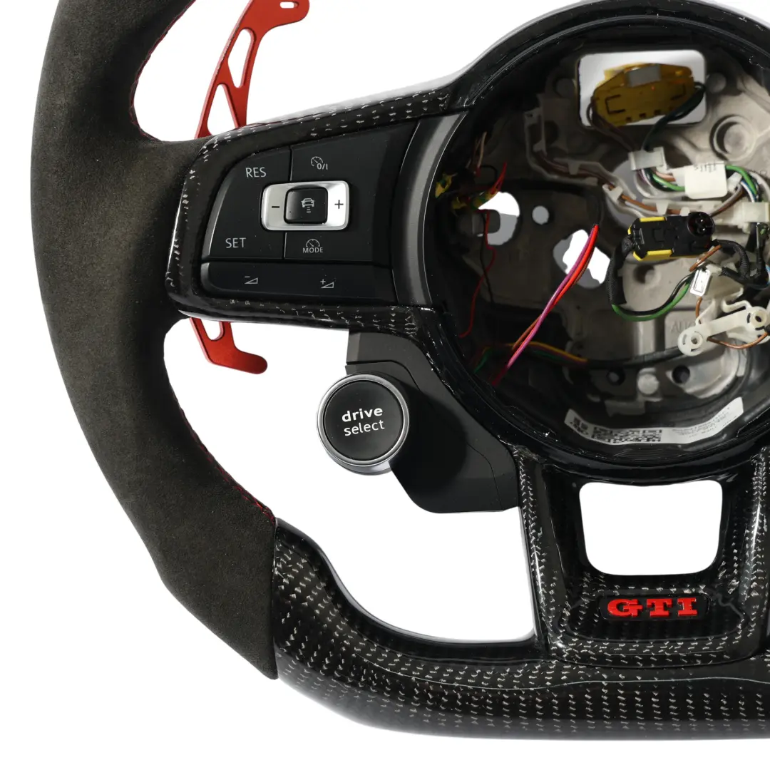 VW Volkswagen Golf MK7 5G GTI Volante Carbono Fondo Plano LED Alcantara - SKU 5G0419091HJ-1 - Número de pieza 5G0419091HJ