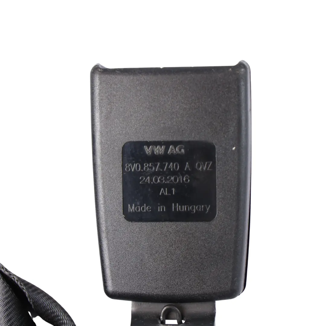 Volkswagen VW Golf R 5G 5G GTI P Seat Belt Black Rear Middle Center - SKU 5G0857807 - Part number 5G0857807
