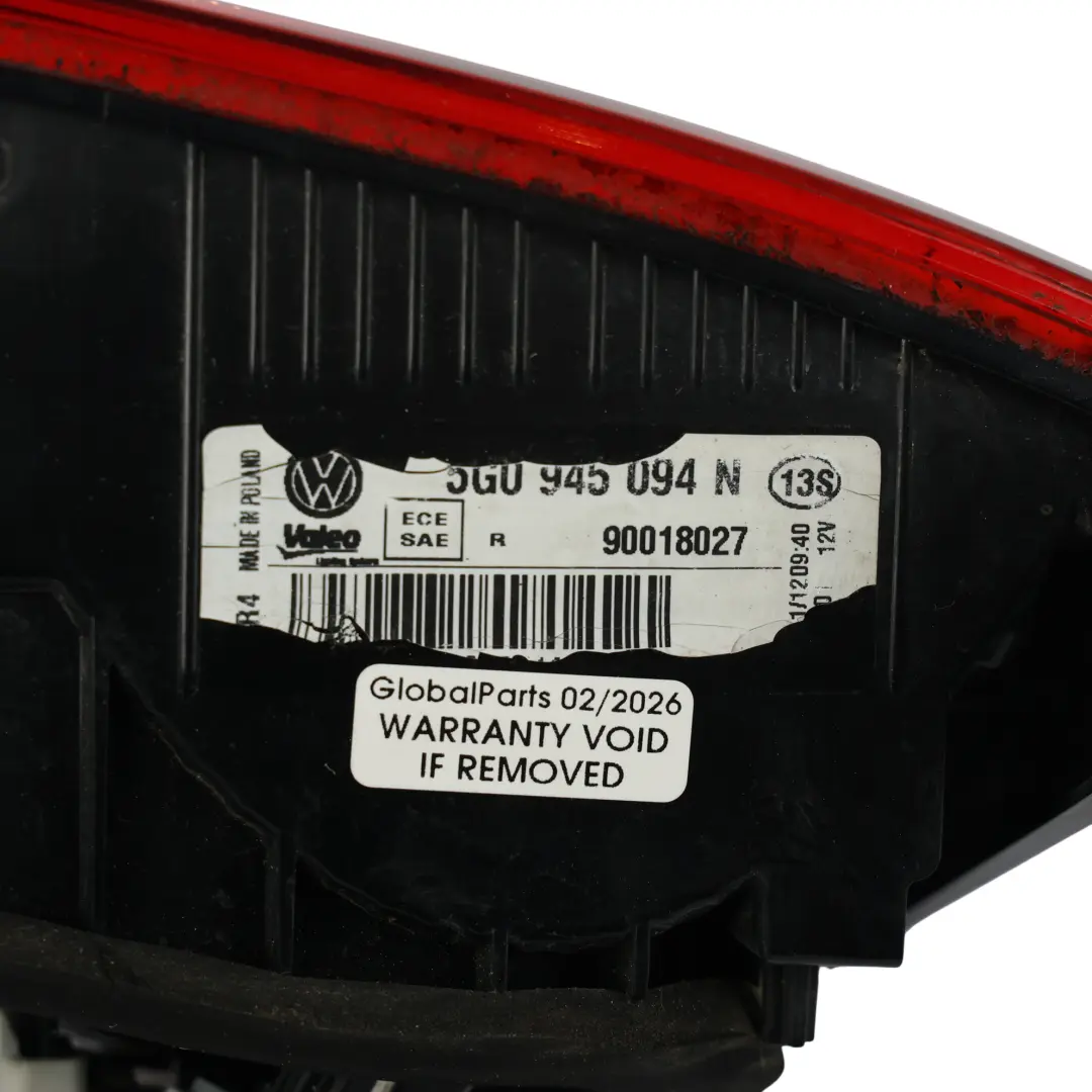 Volkswagen Golf 5G Mk7 Rear Taillight Lamp Light Inner LED Right O/S - SKU RHD-5G0945094N - Part number 5G0945094N