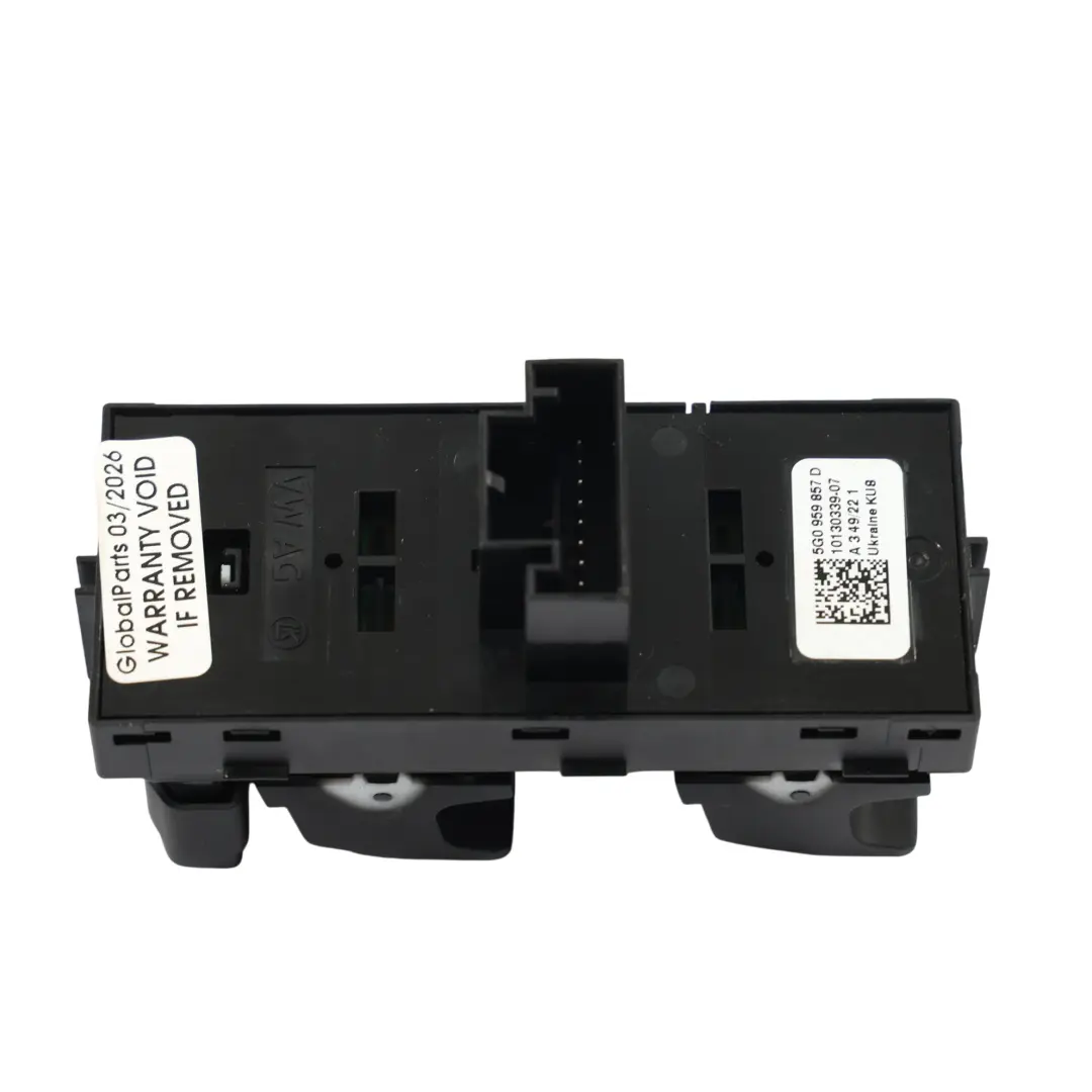 Skoda Octavia IV VW Golf Mk7 Interruttore Finestrino Porta Lato Guida - SKU 5G0959857D - Numero di parte 5G0959857D