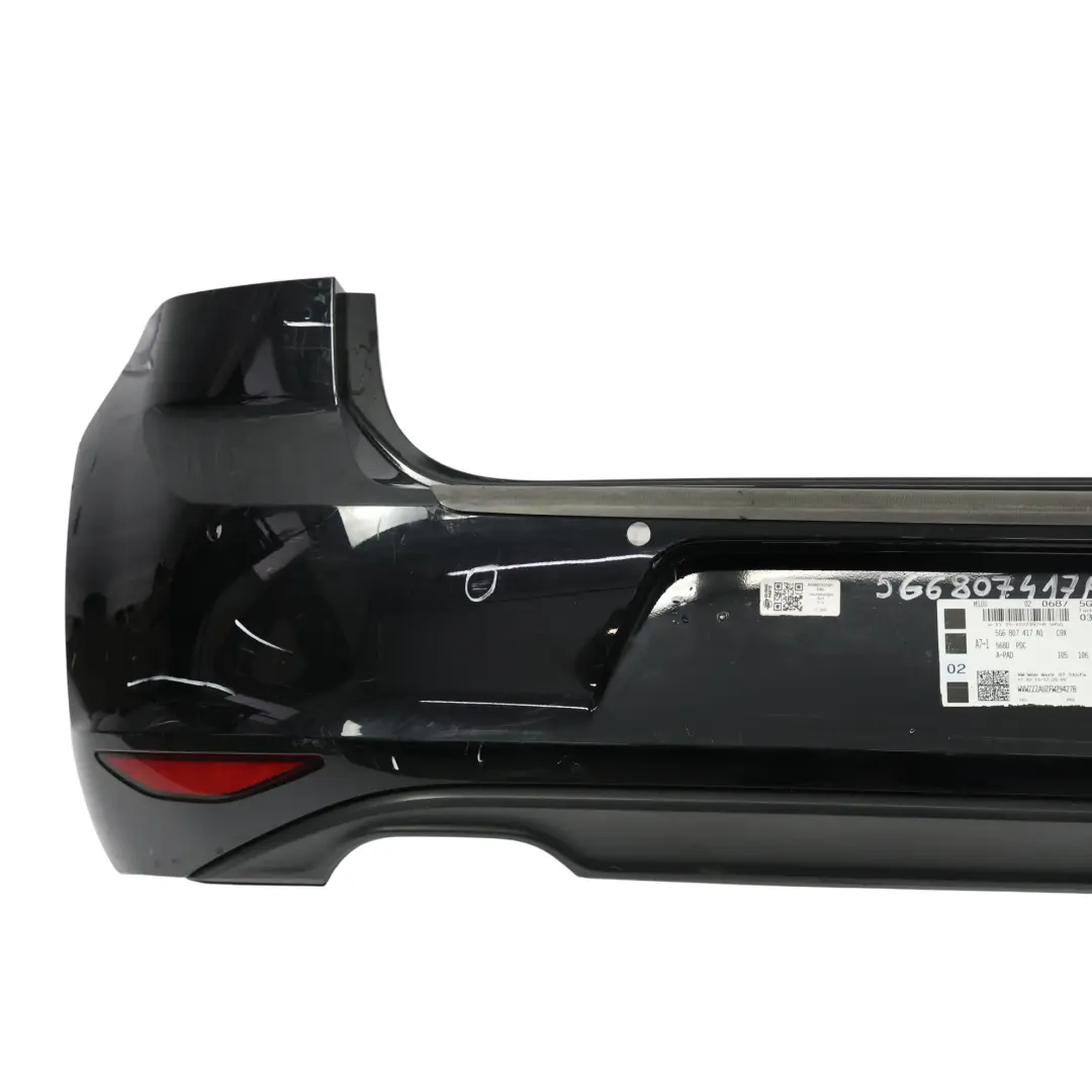 Volkswagen VW Golf Mk7 Zderzak Tylny Deep Black Czarny - C9X - SKU 5G6807417AP-DBL - Numer Części 5G6807417AP