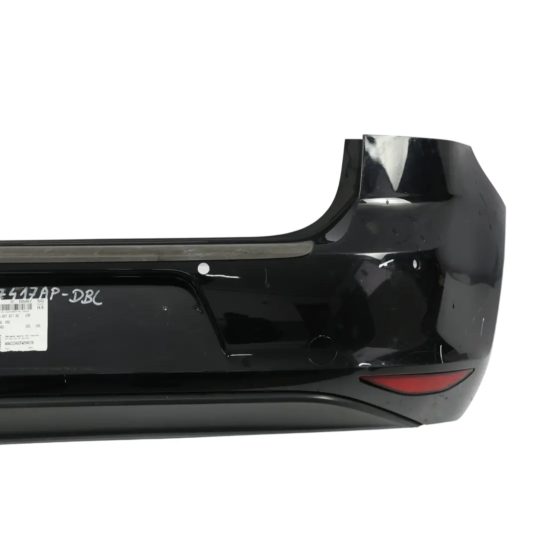 Volkswagen VW Golf Mk7 Bumper Rear Trim Panel Cover Deep Black - C9X - SKU 5G6807417AP-DBL - Part number 5G6807417AP