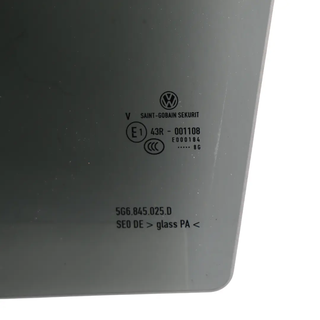 Volkswagen Golf GTI 5G Door Window Glass Tinted 90% Rear Left N/S - SKU 5G6845025D - Part number 5G6845025D