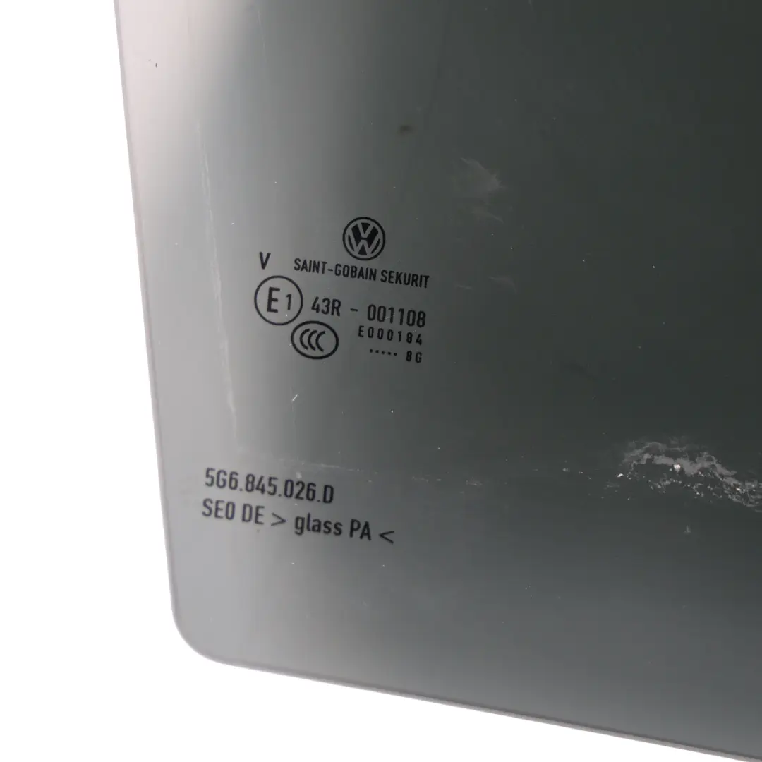 Volkswagen Golf GTI 5G Door Window Glass Tinted 90% Rear Right O/S - SKU 5G6845026D - Part number 5G6845026D