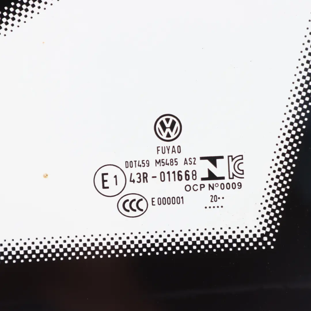 Volkswagen Golf Mk8 Front Door Quarter Window Glass Fixed Left N/S - SKU 5H0845411H - Part number 5H0845411H