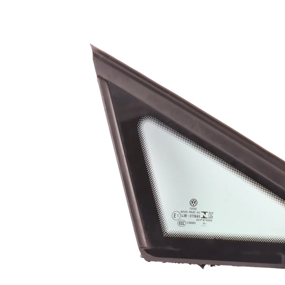 Mk8 Front Door Quarter Window Glass Fixed Right O/S to Volkswagen Golf with Part number 5H0845412H Volkswagen Golf Mk8 Front Door Quarter Window Glass Fixed Right O/S - SKU 5H0845412H - Part number 5H0845412H