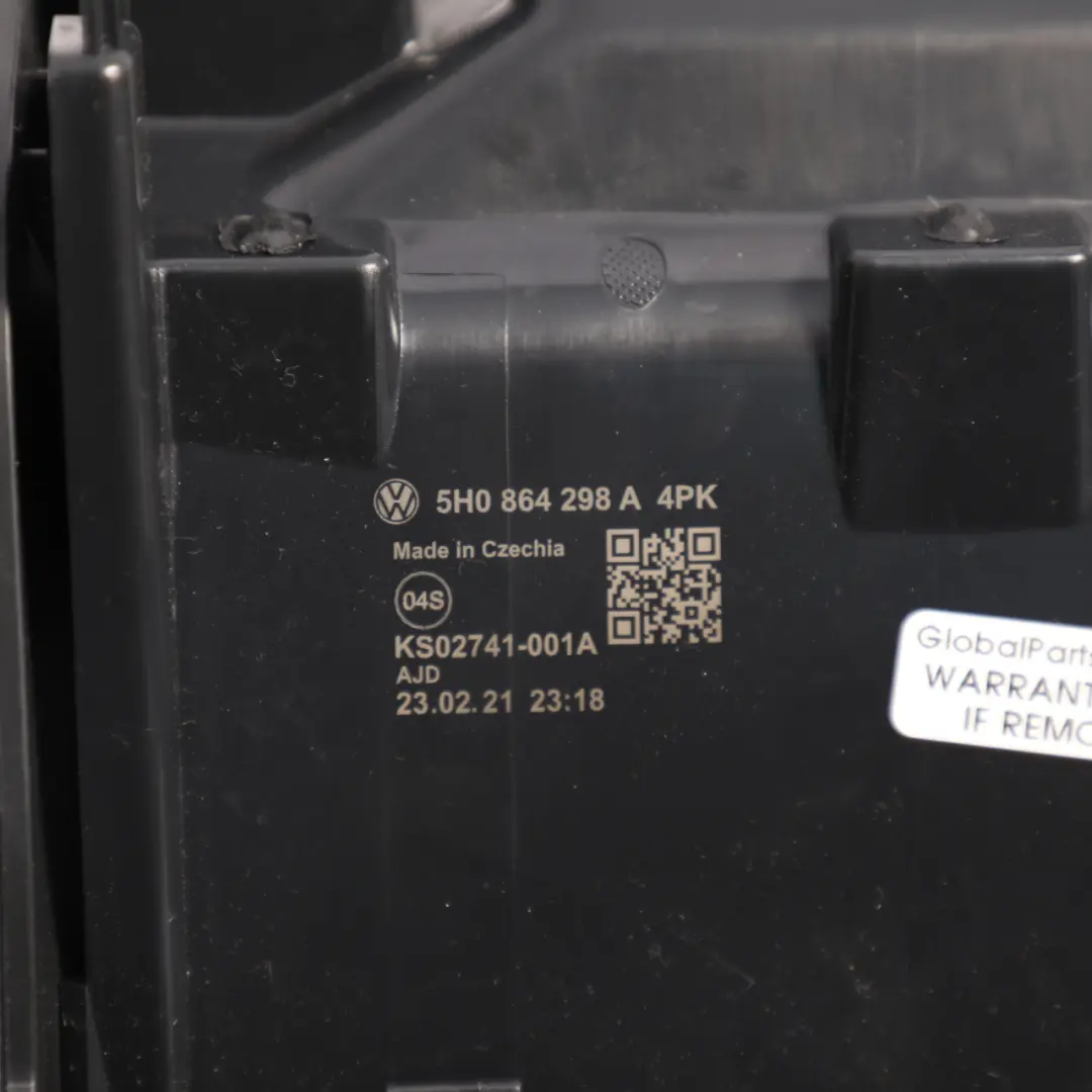 VW Volkswagen Golf Mk8 Rear Centre Air Vent Console Surround Trim - SKU 5H0864298A-1 - Part number 5H0864298A