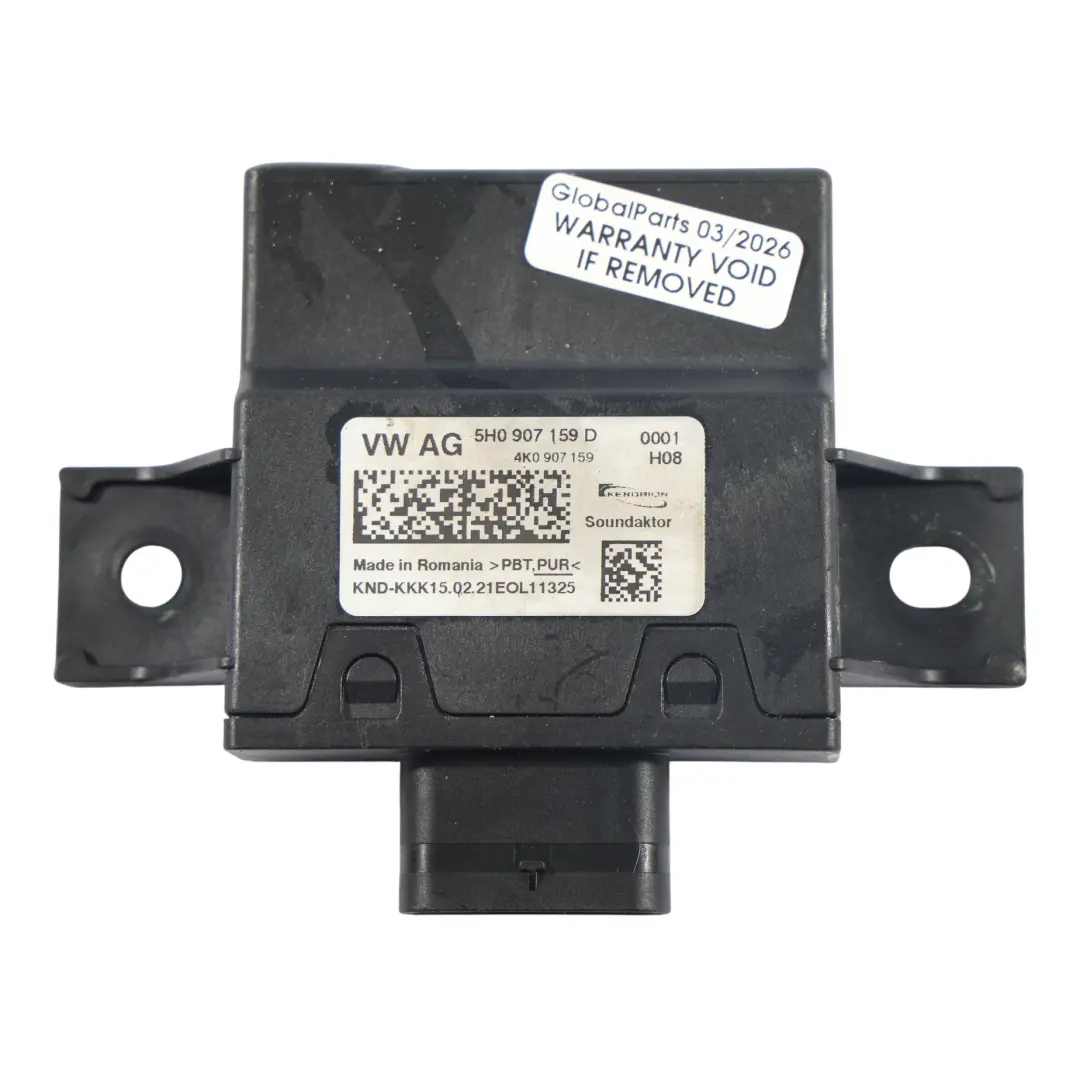 Volkswagen Golf Mk8 GTI Módulo Unidad Control Sonido Impacto - SKU 5H0907159D - Número de pieza 5H0907159D