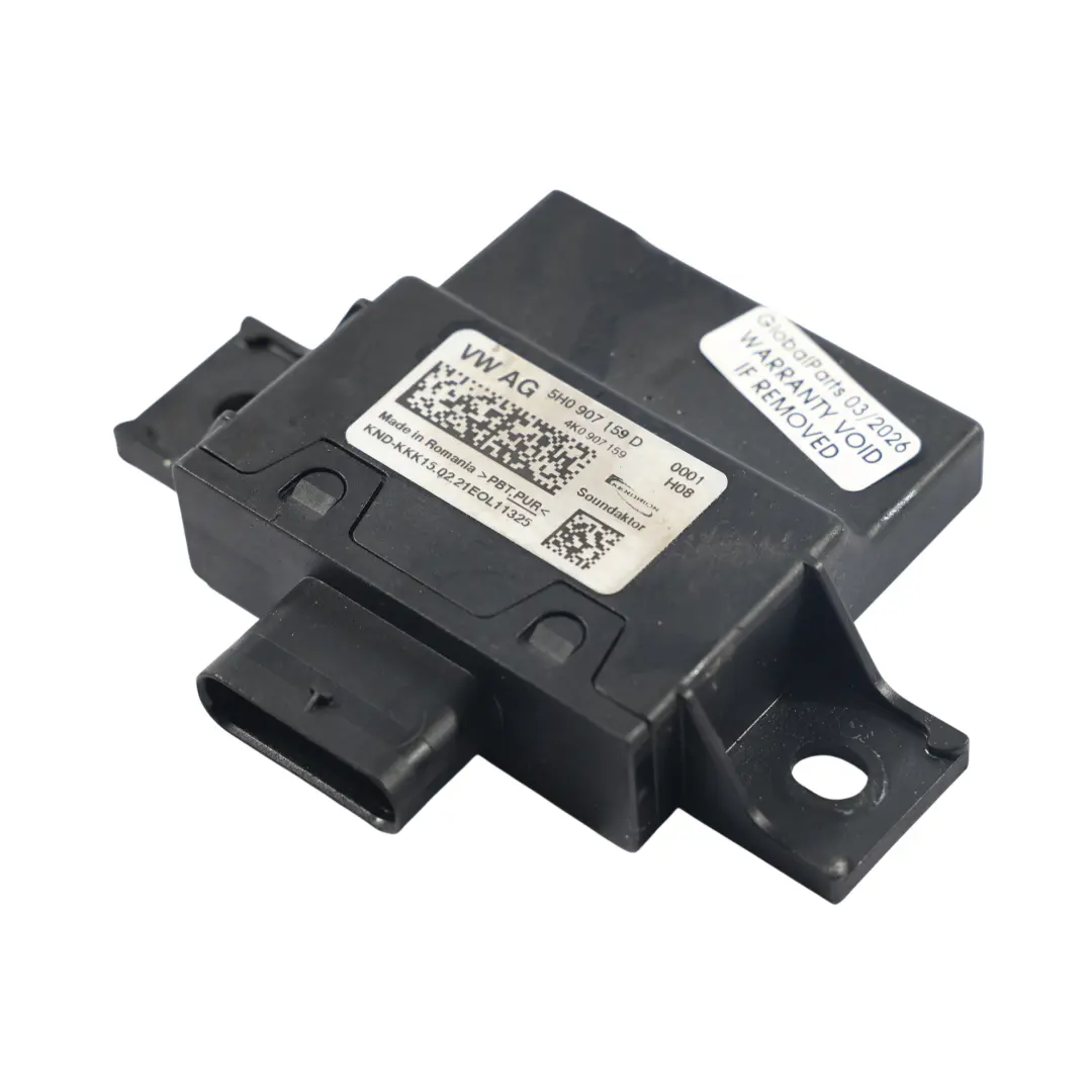 Mk8 GTI Impact Sound Control Unit Module to Volkswagen Golf with Part number 5H0907159D Volkswagen Golf Mk8 GTI Impact Sound Control Unit Module - SKU 5H0907159D - Part number 5H0907159D